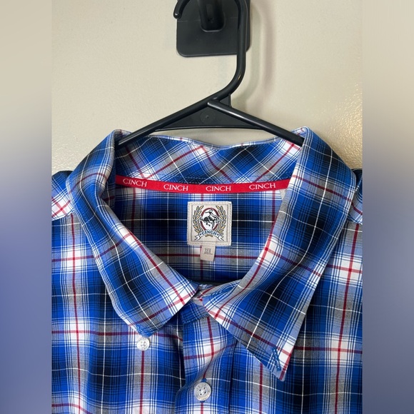 Cinch plaid short sleeve button down size XL - Picture 3 of 4